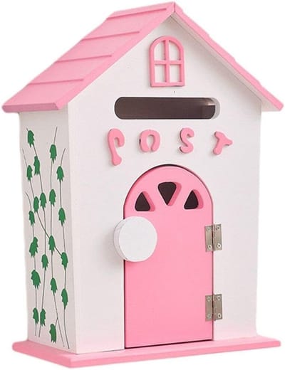 Houten Brievenbus - Suggestiedoos Decoratie - Brieven Opbergen - Landelijke Stijl - 22x12x32 cm - Houtkleur