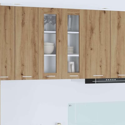 vidaXL - Hangkast - Artisan - Eiken - 60 - x - 31 - x - 80 - cm - Bewerkt - hout
