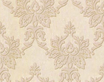 BAROK BEHANG ORNAMENTCREME BEIGE GOUD DUBBELBREED 954754