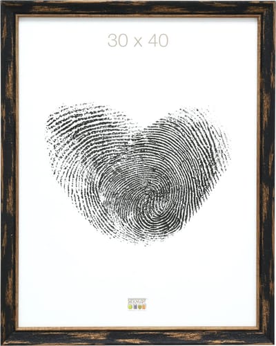 Deknudt Frames fotolijst S46TG2 - zwart verweerd hout - foto: 30x40 cm