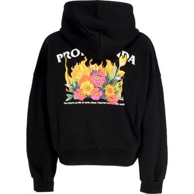Vrouwen korte Hoodie W Pyromantics Croptop Hoodie zwart
