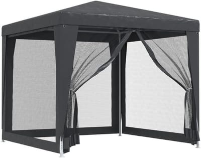 Partytent met zijwanden - Feesttent Tuinpaviljoen - Feestelijke Bijeenkomsten - UV-bestendig HDPE - 25x25 meter - Antraciet