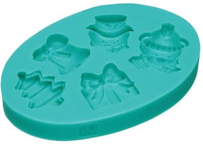 KitchenCraft Siliconen mal - Kerst - 5 verschillende decoraties