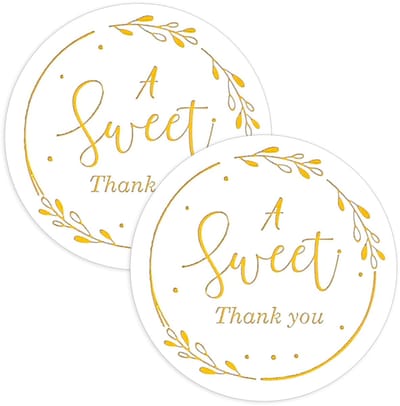 Dailygoods- Stickers 120 stuks - Ronde Labels 3,5 cm - Zelfklevend - Bedankstickers - Decoratie voor Enveloppen - Duurzaam Papier met Glanslaag - Label