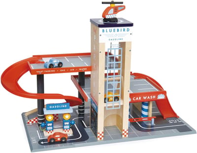 TENDER LEAF Transport - Garage En Werkplaats - 51X36,5X71Cm - Met Accessoires - 3 Jaar