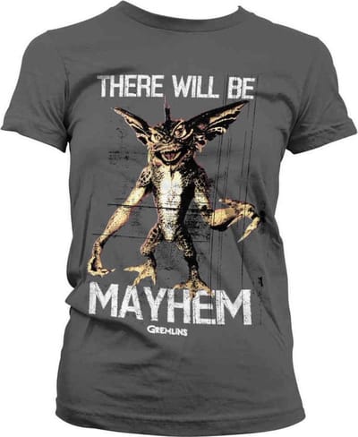 Gremlins Dames Tshirt -S- There Will Be Mayhem Grijs
