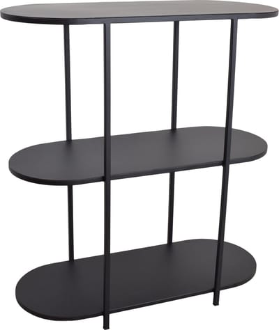 LOFT42 Oval Sidetable - Zwart - metaal - 77x70x30