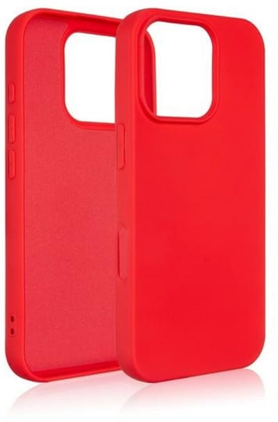 Beline Serie - Silicone Hoesje - iPhone 16 Pro - Rood - Antislip