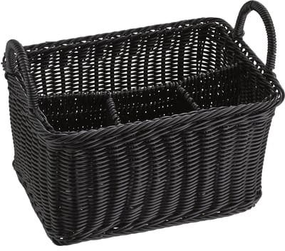 APS Bestekhouder - Bestekbak - Breukvast - Zwart - 18 x 26 cm - Rond - Ovaal - Voor Horeca