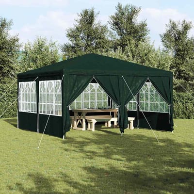 vidaXL - Partytent - Groen - 400 - x - 400 - x - 266 - cm - Polyetheen