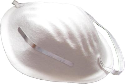 Stofmasker - Mondkapje Wegwerp - Bescherming Tegen Stof - Metalen Neusbrug - One Size - Wit