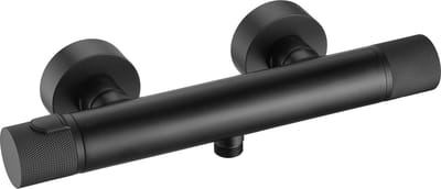 Ben engraved Cross Thermostatische Douchekraan - 15 cm - Mat Zwart - Thermostaatkraan