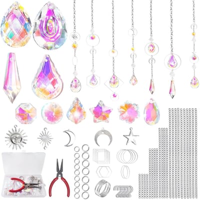Dailygoods- Zonnevangers 230 Stuks - Kristallen Knutselset - Suncatcher DIY Kit - Raamdecoratie - Tuin/Feestdecoratie - Hangende Decoratie