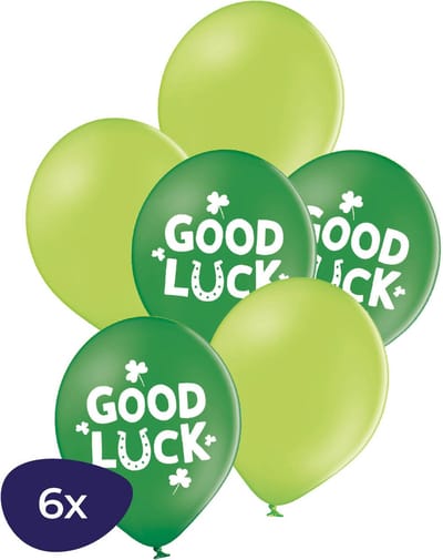 Good Luck Ballonnen - Helium Ballonnen - Geluk - Geluksbrenger - Afscheidscadeau - Geslaagd Versiering - 6 Stuks