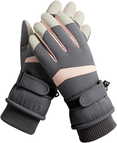 Dames Ski Handschoenen, Winddicht en Waterdicht, Met Touchscreen en Fleece Voering voor Skiën, Hardlopen, Fietsen en Wandelen