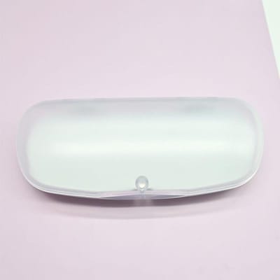 Transparante Draagbare Brillenkokers Waterdichte Plastic Zonnebrillen Brillenbox Harde Leesbrillen Koker Shell Koker Beschermdoos white
