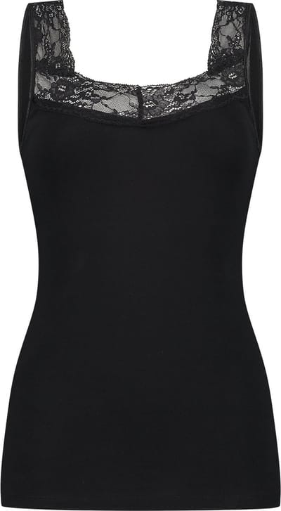 Ten Cate Basics singlet met kant zwart voor Dames | Maat M