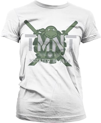 Teenage Mutant Ninja Turtles TMNT Mutated in 1984 Girly Tee dames-T-shirt White