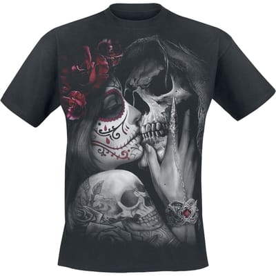 Spiral - Gothic T-shirt - Dead Kiss - S tot 4XL - voor Mannen - zwart