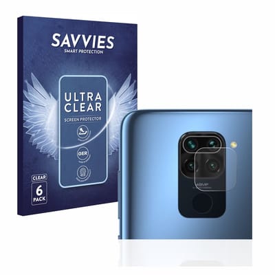 Savvies - Screenprotector voor Xiaomi Redmi Note 9 (ALLEEN Camera Lens) - Folie Beschermfolie transparant 6 Stuks