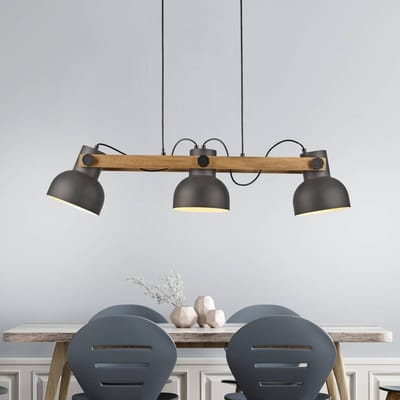 JUST LIGHT. GmbH JUST LIGHT. Cup 2.0 hanglamp, 3-lamps, zwart, metaal