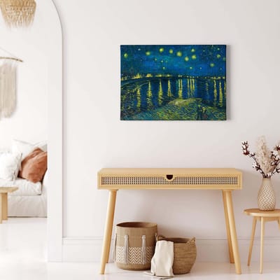 Canvas print DD123063 Starry Night A.S. Création 0,7 x 0,5 m Blauw Kantoor Hal/Gang Keuken Slaapkamer Woonkamer