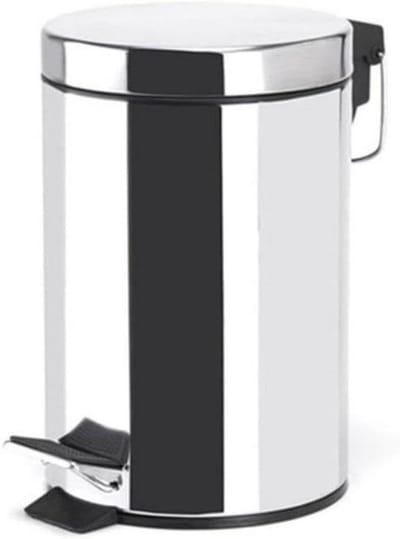 Cosmetica Afvalbak - Prullenbak Badkamer - Hygiënisch Afval Weggooien - Met Uitneembare Binnenemmer - 3 Liter - Zilver