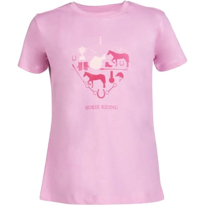 T-shirt meisje HKM I Love Horse Riding