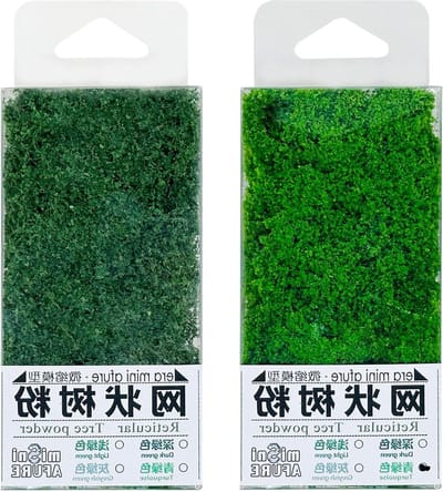 Realistische Boompoeder voor DIY Miniatuurmodel Bomen en Struiken, Tuinlandschap Diorama, Groen en Donkergroen, Basismateriaal Kit voor Creatieve Projecten
