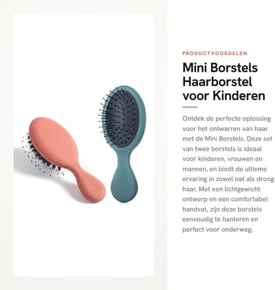 Dailygoods- Haarborstel Antiklit - Varkenshaar - Lichtgewicht - Geschikt voor Kinderen - Voor Nat en Droog Haar - Comfortabel Handvat - Haarkam