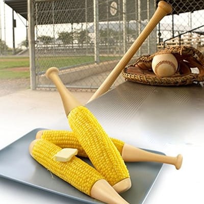 Dailygoody - Set van 2 Honkbalknuppel Maïs Op De Kolf Houders - Vaatwasserbestendig - Meerkleurig - Silicone Accessoires - Ideaal voor Barbecue Fe...