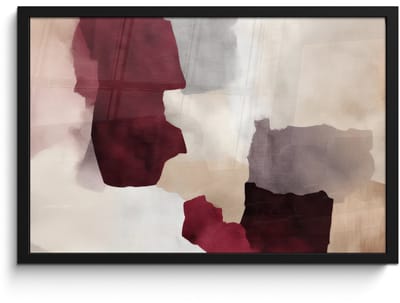 Poster in lijst - Fotolijst 60x40 cm - Posters - Abstract - Kleurbakken - Rood - Posterlijst zwart - Decoratie - Wanddecoratie woonkamer - Muurdecoratie slaapkamer
