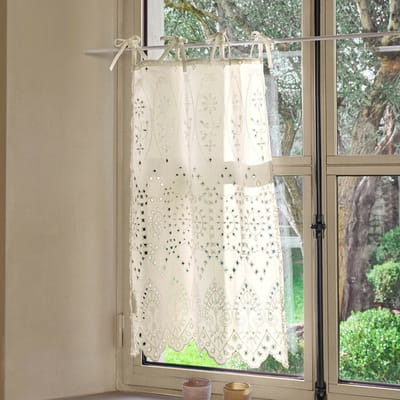 LOBERON Vitrage Quantrelles wit
