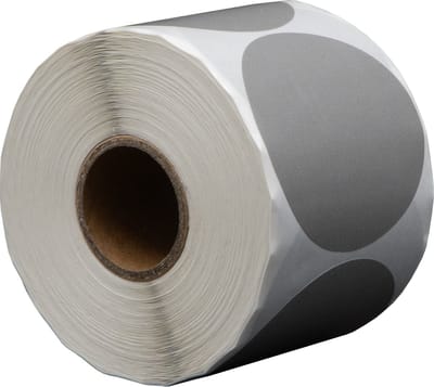 500 Etiketten Rond Zilver 50 mm op Rol - Sluitzegel - Markeringspunten - Blanco ronde stickers - DULA