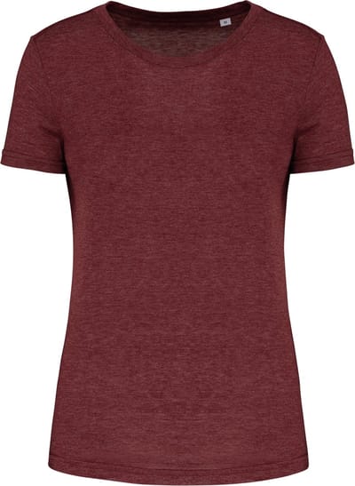 PROACT® Damessport-T-shirt triblend met ronde hals PA4021 - Wine Heather - S