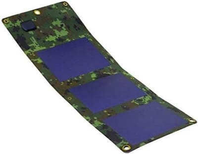 Draagbare Zonnepaneel - Zonneoplader Camper - Opladen Telefoon - Waterdichte Behuizing - 25 x 18 cm - Camouflage