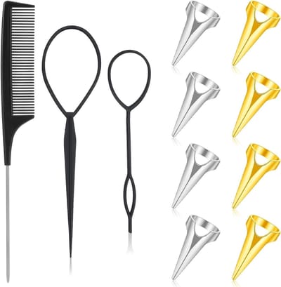 Complete Haarstylingset met 11 Stukken - Accessoires voor Vrouwen en Meisjes, Ideaal voor Vlechten en Haarstyling Tools