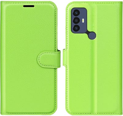 Coverup Hoesje - Geschikt voor TCL 30E / 30 SE / 305 Hoesje - Coverup Book Case - Groen