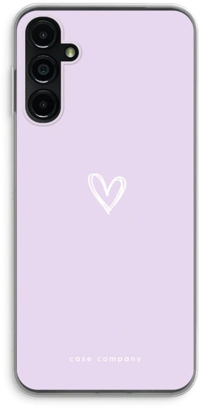 Case Company® - Hoesje geschikt voor Samsung Galaxy A14 hoesje - Klein hartje paars - Soft Cover Telefoonhoesje - Bescherming aan alle Kanten en Schermrand