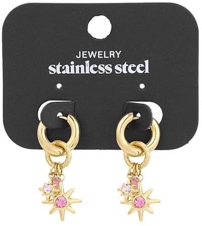 oorbellen pink starlight