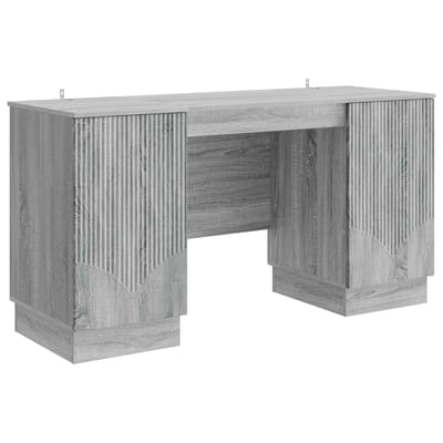 vidaXL - Bureau - Grijs - sonoma - 142,5 - x - 50 - x - 75 - cm - Bewerkt - hout