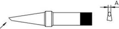 Weller 4PTBB9-1 Soldeerpunt Ronde vorm, afgeschuind Grootte soldeerpunt 2.4 mm Inhoud: 1 stuk(s)