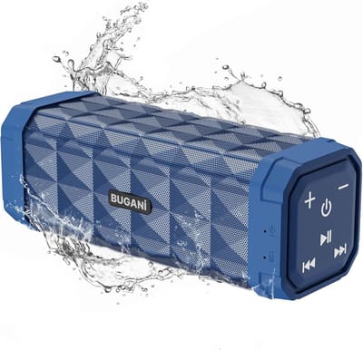 Draagbare Luidspreker - Muziekbox Bluetooth - Thuis Buiten Tuin - 24 Uur Batterij - 9x22x9cm 790g - Bruin