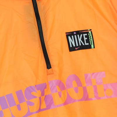 Trainingsjack Damessportkleding Geweven pulloverjack Wash Atomic Oranje/zwart