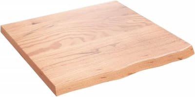 Massief Eiken Houten Tafelblad 60x60 cm Lichtbruin - Duurzaam Tafelblad Vervangen