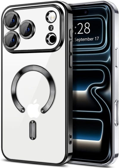 Hoesje Geschikt voor iPhone 17 Pro Max Hoesje - Geschikt voor MagSafe - Arara siliconen Backcover - Zwart