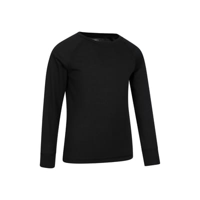Mountain Warehouse Talus Gewone Base Layer Set voor Kinderen/Kinderen (Zwart)