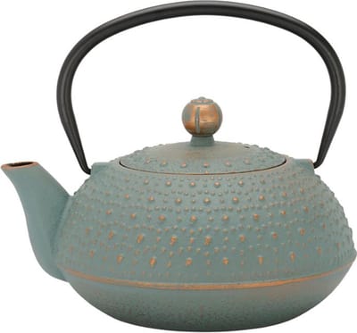 Bredemeijer - Theepot Anhui 0,9L gietijzer blauw met filter - theezeef