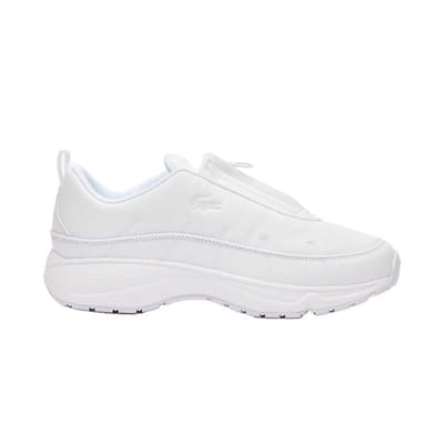 Lacoste Heren Audyssor Leren Ritssportschoenen (Wit)