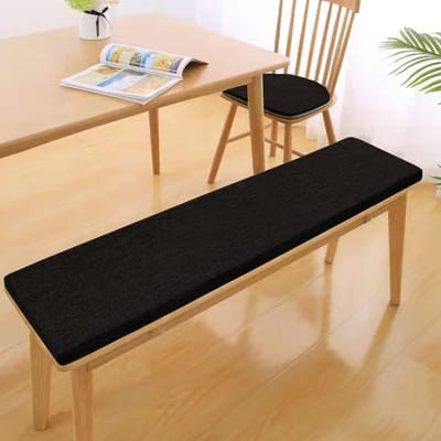 Waterdicht Zitkussen - Tuinkussen Bankkussen - Comfortabel Zitten - Antislip Onderkant - 140x45x5cm - Zwart